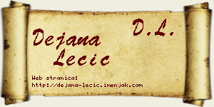 Dejana Lečić vizit kartica